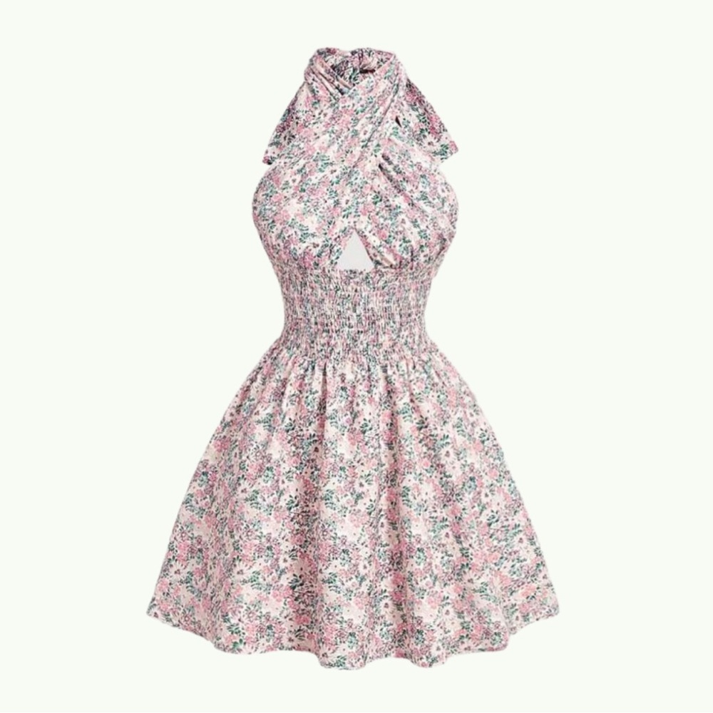 Stretchy Floral Dress XS (size 2)